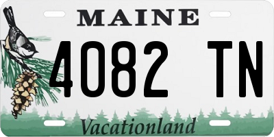 ME license plate 4082TN