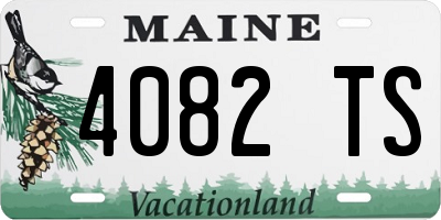 ME license plate 4082TS