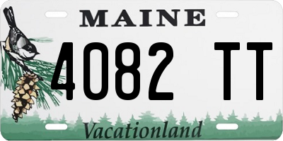 ME license plate 4082TT
