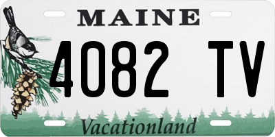 ME license plate 4082TV