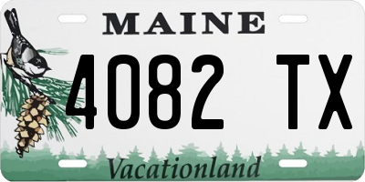 ME license plate 4082TX