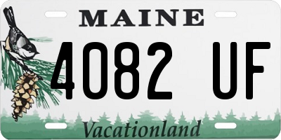 ME license plate 4082UF