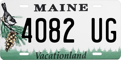 ME license plate 4082UG