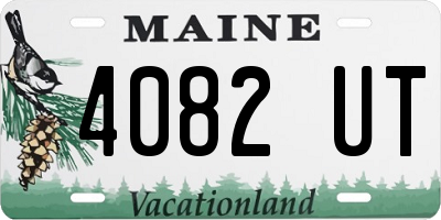 ME license plate 4082UT