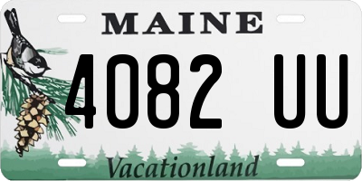 ME license plate 4082UU