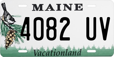 ME license plate 4082UV