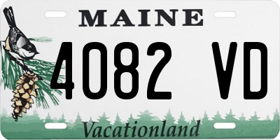 ME license plate 4082VD