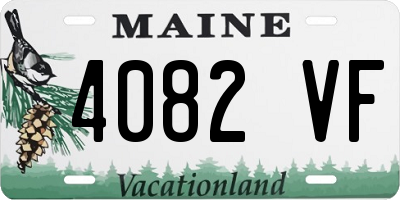 ME license plate 4082VF