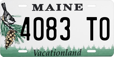 ME license plate 4083TO