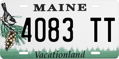 ME license plate 4083TT