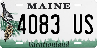 ME license plate 4083US