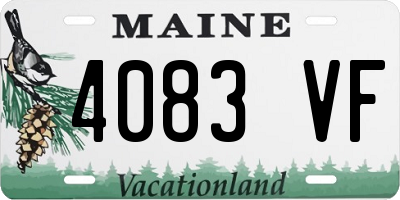 ME license plate 4083VF