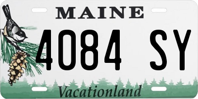 ME license plate 4084SY