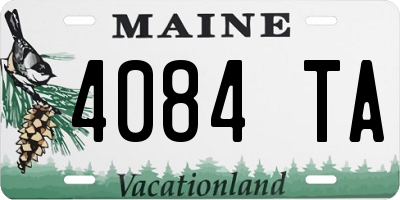 ME license plate 4084TA