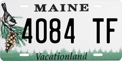 ME license plate 4084TF