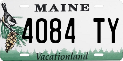 ME license plate 4084TY