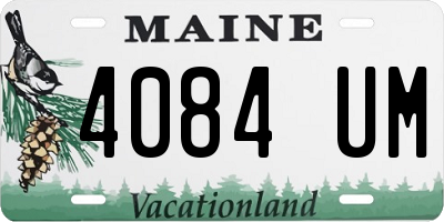 ME license plate 4084UM