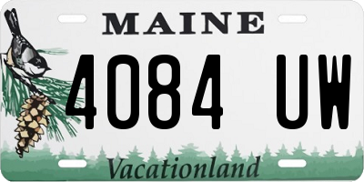 ME license plate 4084UW