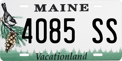 ME license plate 4085SS