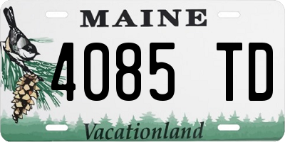 ME license plate 4085TD