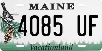 ME license plate 4085UF