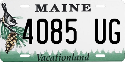 ME license plate 4085UG