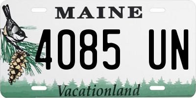 ME license plate 4085UN