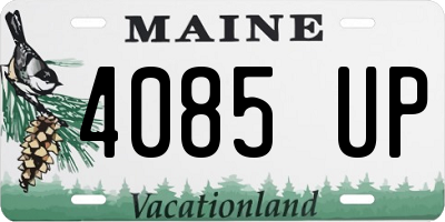 ME license plate 4085UP