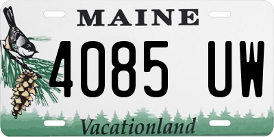 ME license plate 4085UW