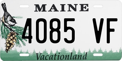 ME license plate 4085VF