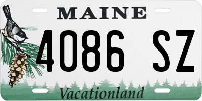 ME license plate 4086SZ
