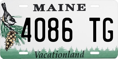 ME license plate 4086TG