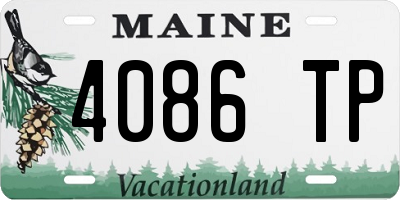 ME license plate 4086TP