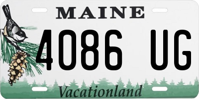 ME license plate 4086UG