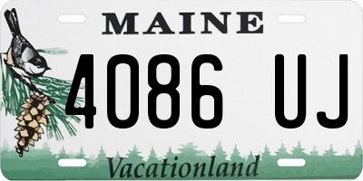 ME license plate 4086UJ
