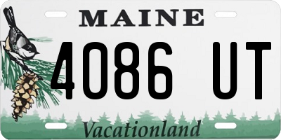 ME license plate 4086UT