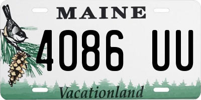 ME license plate 4086UU