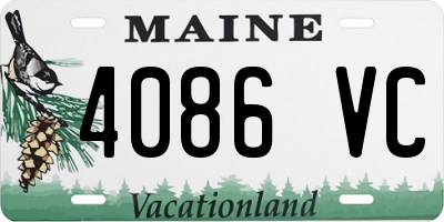 ME license plate 4086VC