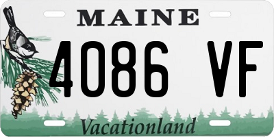 ME license plate 4086VF