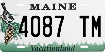 ME license plate 4087TM