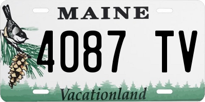 ME license plate 4087TV