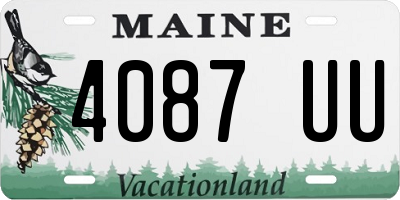 ME license plate 4087UU