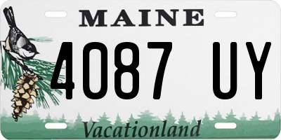 ME license plate 4087UY