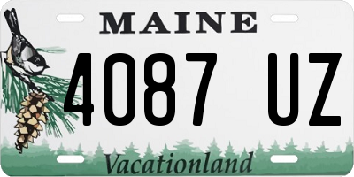 ME license plate 4087UZ