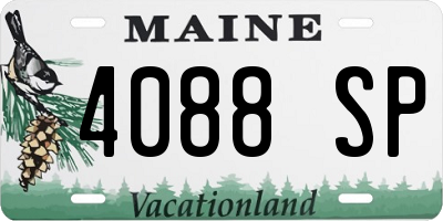 ME license plate 4088SP