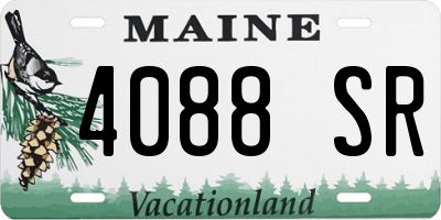 ME license plate 4088SR