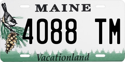 ME license plate 4088TM