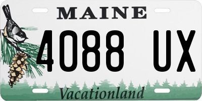 ME license plate 4088UX
