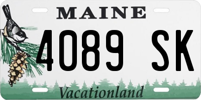 ME license plate 4089SK