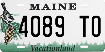 ME license plate 4089TO